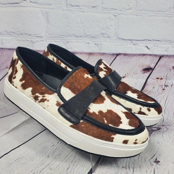 Donald Pliner Women's Size 7.5 Bone Multi Richie Haircalf Loafers Sneakers - Picture 2 of 9
